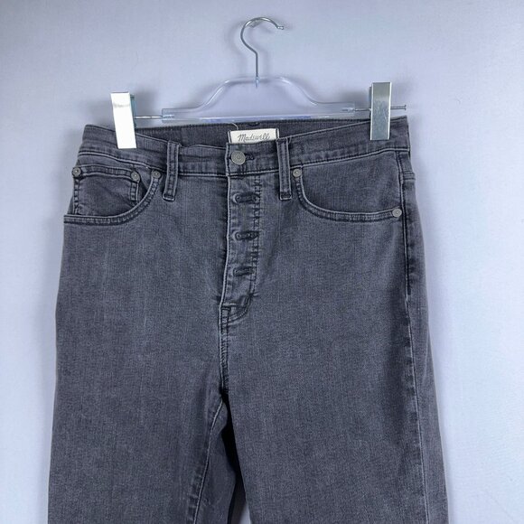 Madewell Cali Demi Bootcut Jeans Womens Size 28 High Rise Button Fly Black - Picture 3 of 13